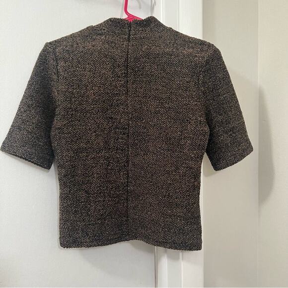 Zara JACQUARD BOUCLE TOP WITH SHINY THREAD - Picture 10 of 10